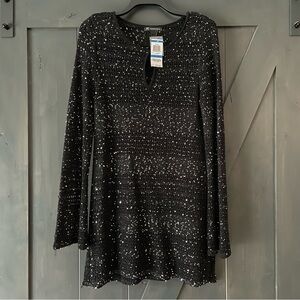 INC International Concepts Sequin Tunic Sweater Dress